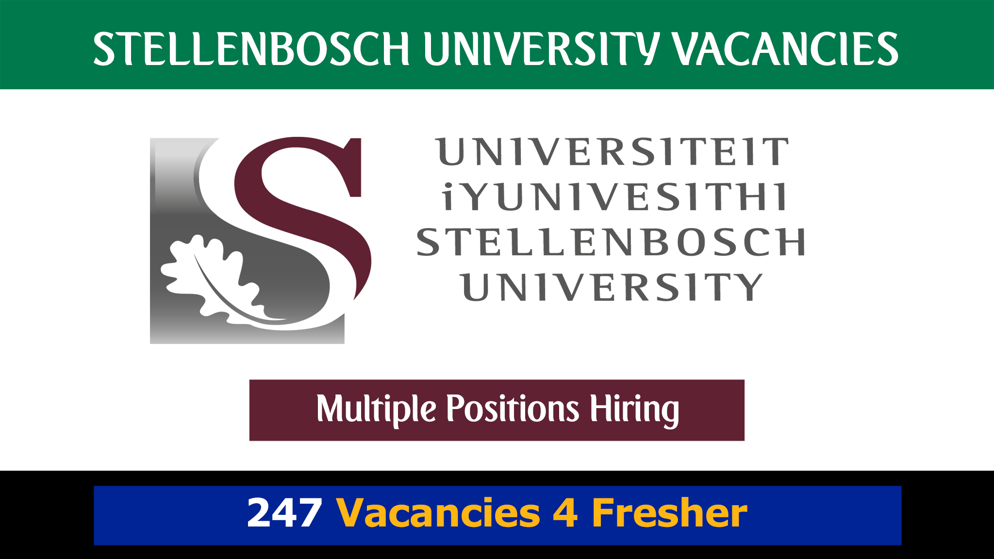 Stellenbosch University Vacancies